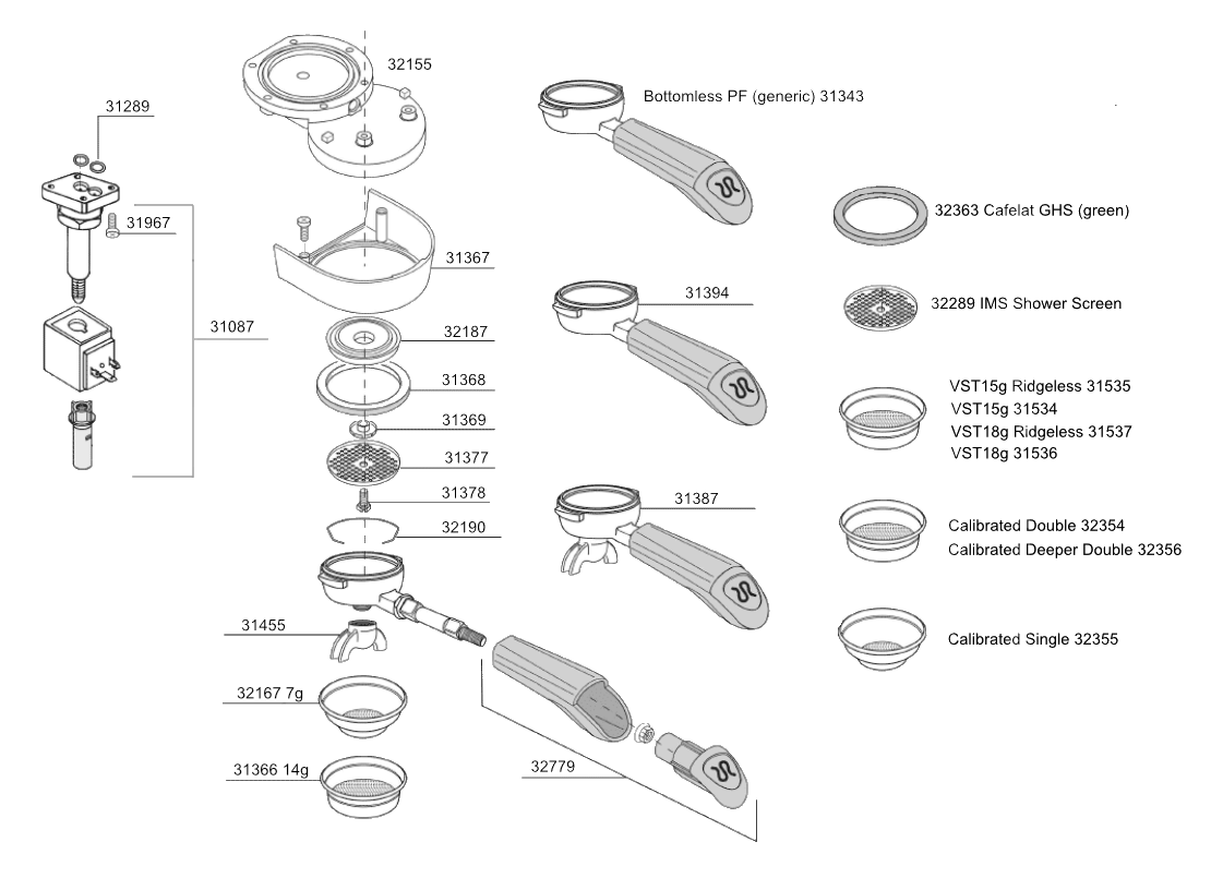 Exploded Views Rancilio Exploded Views Silvia M Exploded View Brew